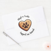 Kies een Cookie Dierenreddingondersteuning Ronde Sticker (Envelop)