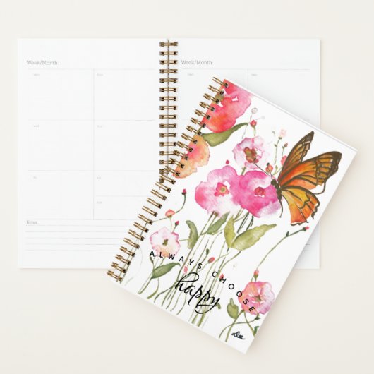 Kies een Happy Butterfly Garden Spiral Planner (Display)