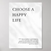 Kies een Happy Life Custom Inspirational Poster (Voorkant)