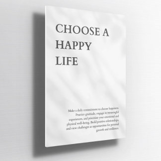Kies een Happy Life Custom Inspirational Poster