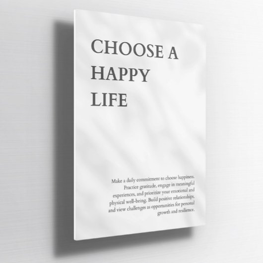 Kies een Happy Life Custom Inspirational Poster