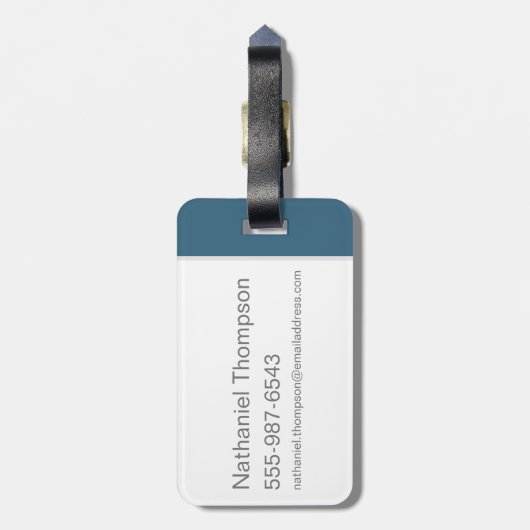 Kies een kant bagagelabel (Achterkant verticaal)