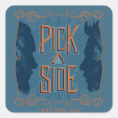 Kies een kant vierkante sticker (Voorkant)