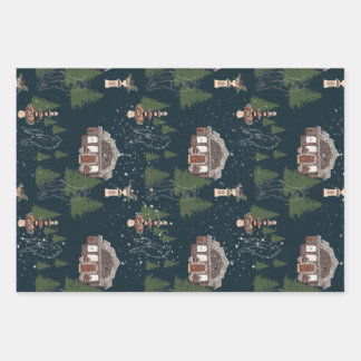 Kies een kerstboom inpakpapier vel