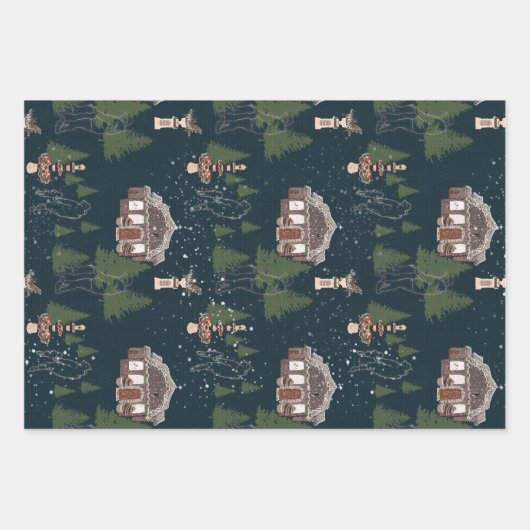 Kies een kerstboom inpakpapier vel (Voorkant)