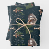 Kies een kerstboom inpakpapier vel (In situ)