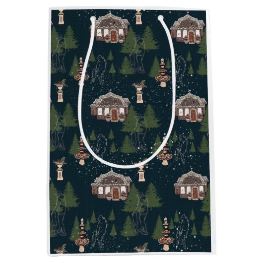 Kies een kerstboom medium cadeauzakje (Voorkant)