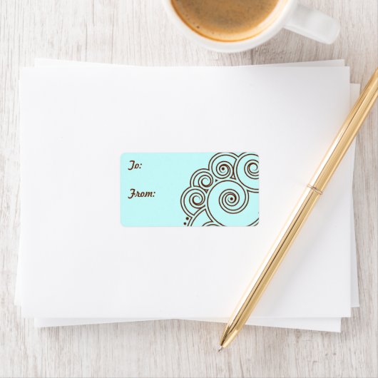 Kies een kleur Charming Swirls Gift Labels (Insitu)
