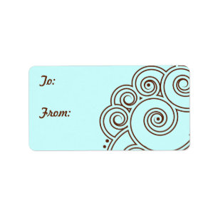 Kies een kleur Charming Swirls Gift Labels