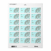 Kies een kleur Charming Swirls Gift Labels (Full Sheet)