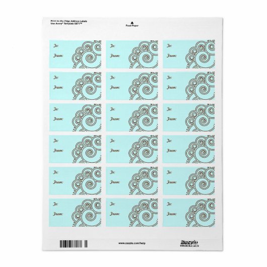Kies een kleur Charming Swirls Gift Labels (Full Sheet)