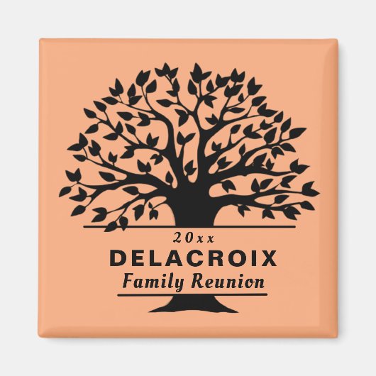 Kies een kleur Dated Family Reunion Gift Souvenir Magneet (Voorkant)