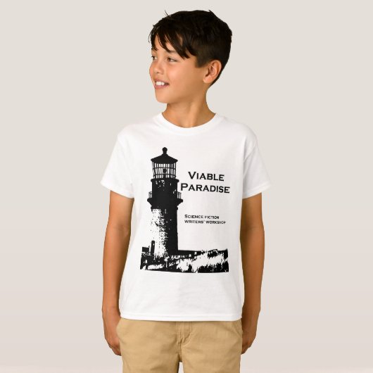 Kies een kleur - een levendige paradise vuurtoren t-shirt (Voorkant volledig)