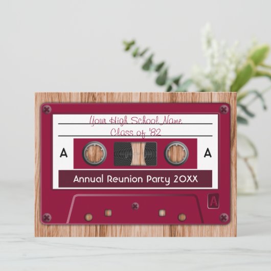 Kies een kleur High School Reunion Party Kaart (Staand voorkant)