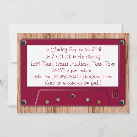 Kies een kleur High School Reunion Party Kaart (Achterkant)