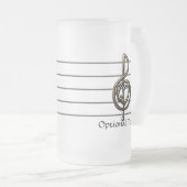 Kies een kleur in reliëfdruk Verdrievoudig Schoon Matglas Bierpul (Voorkant rechts)