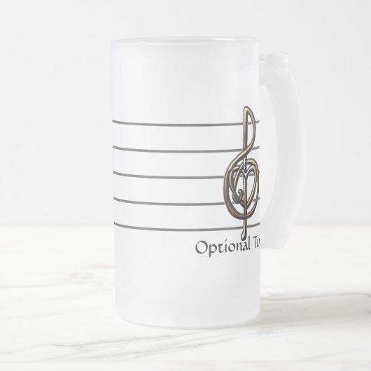 Kies een kleur in reliëfdruk Verdrievoudig Schoon Matglas Bierpul (Voorkant rechts)