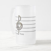 Kies een kleur in reliëfdruk Verdrievoudig Schoon Matglas Bierpul (Voorkant links)