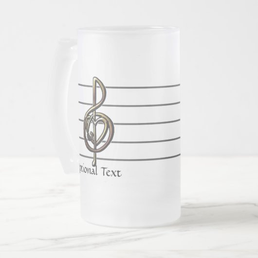 Kies een kleur in reliëfdruk Verdrievoudig Schoon Matglas Bierpul (Voorkant links)