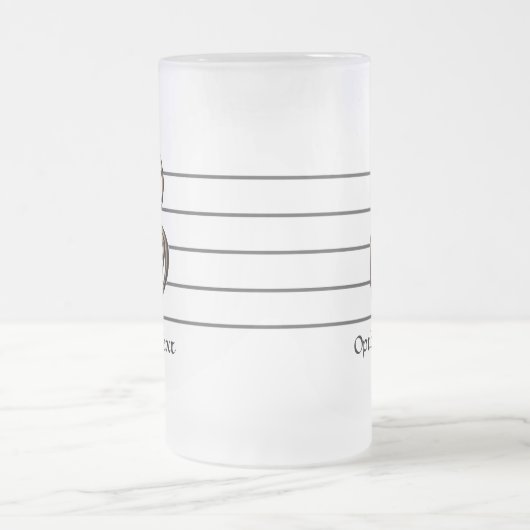 Kies een kleur in reliëfdruk Verdrievoudig Schoon Matglas Bierpul (Center)