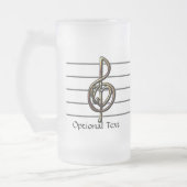 Kies een kleur in reliëfdruk Verdrievoudig Schoon Matglas Bierpul (Links)