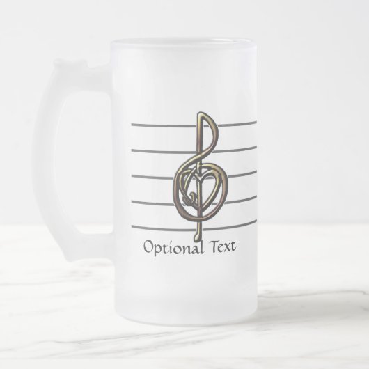 Kies een kleur in reliëfdruk Verdrievoudig Schoon Matglas Bierpul (Links)