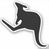 Kies een kleur Kangaroo Silhouette Sticker (Voorkant)