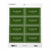 Kies een Kleur voor Uw Privé Etiket (Full Sheet)