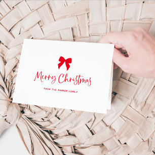 Kies een kleurboog Red Merry Christmas Feestdagen Kaart