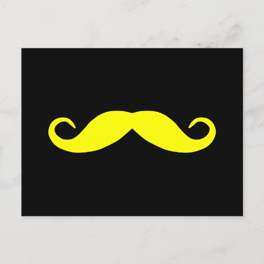Kies een kleurenmostache op zwart briefkaart (Voorkant)
