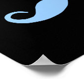 Kies een kleurenmostache op zwart poster (Hoek)