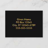 Kies een kleurenmostache op zwart visitekaartje (Achterkant)