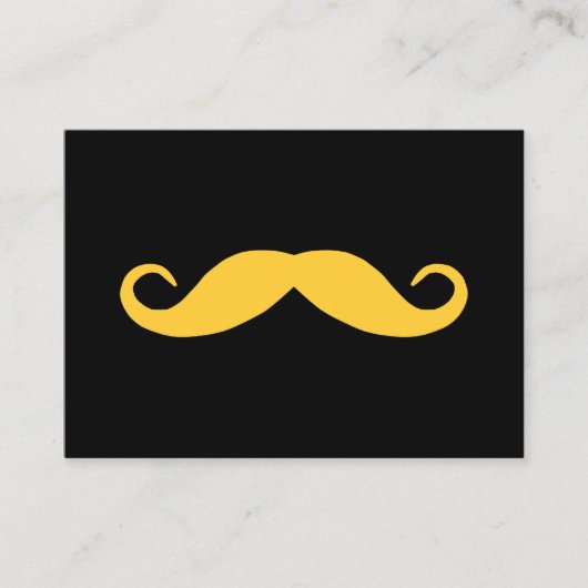 Kies een kleurenmostache op zwart visitekaartje (Voorkant)