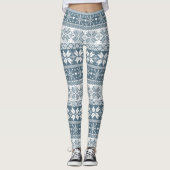 Kies een kleurenpatroon in de winter Fair Isle Leggings (Voorkant)