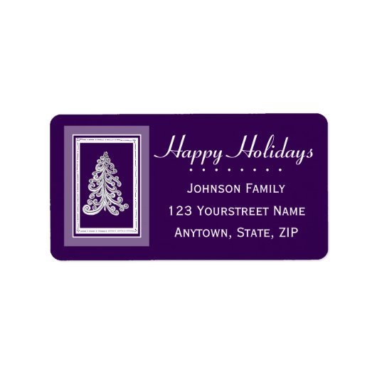 Kies een kleurkerstboom Prettige feestdagen Etiket (Voorkant)