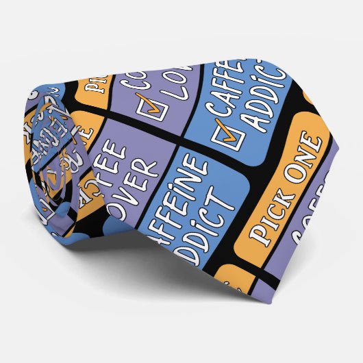 Kies een koffie of cafeïne Stropdas (Opgerold)