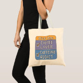 Kies één - koffie of cafeïne tote bag (Voorkant (product))