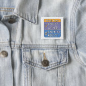Kies één - koffie of cafeïne vierkante button 5,1 cm (In situ)
