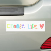 Kies een leven bumpersticker (Op auto)