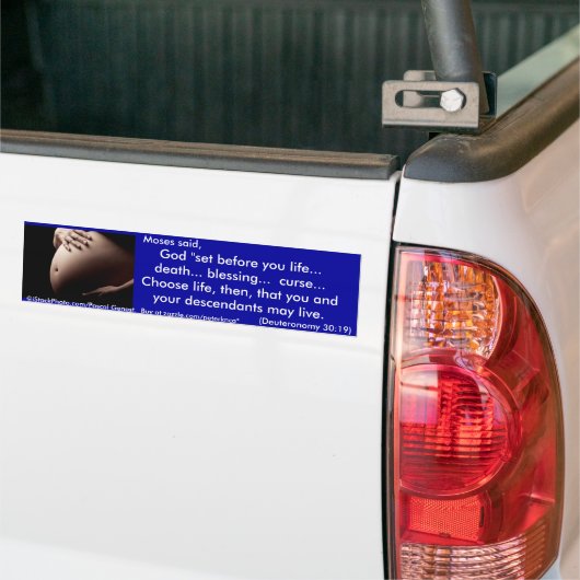 Kies een leven bumpersticker (Op Truck)