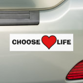 Kies een leven bumpersticker (Op auto)