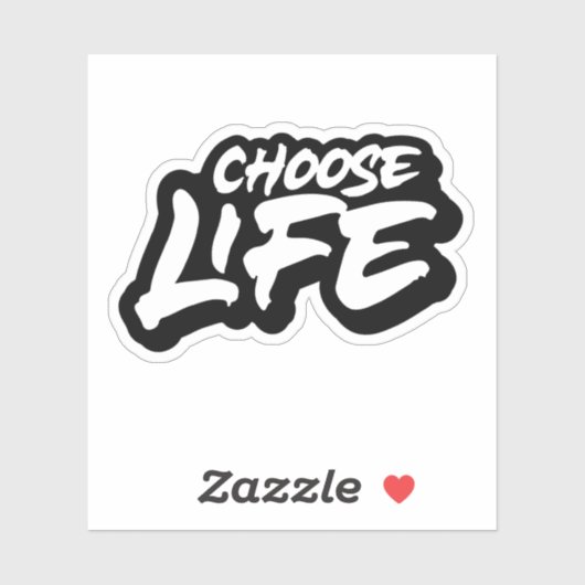 Kies een leven sticker (Vel)