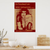 Kies een nieuwe romance - in uw bibliotheek poster (Keuken)