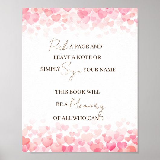 Kies een pagina en laat een Note Memory Gastenboek Poster (Voorkant)