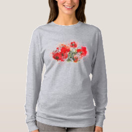 Kies een Poppy Grey T-shirt met lange mouwen
