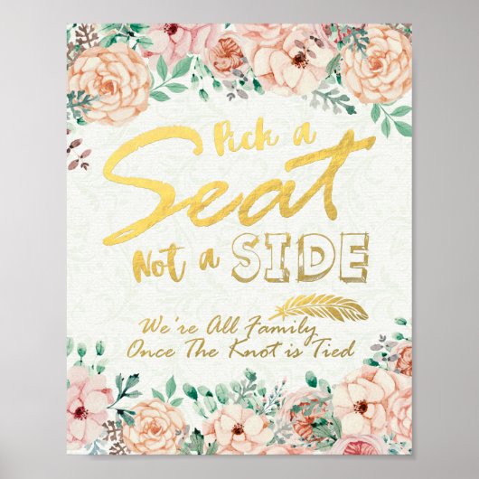 Kies een Poster voor een zitplaats zonder zijafwer (Voorkant)