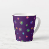 Kies een Posy Aangepaste Achtergrond Latte Mok (Rechterhoek)