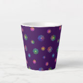Kies een Posy Aangepaste Achtergrond Latte Mok (Voorkant)