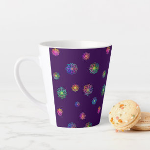 Kies een Posy Aangepaste Achtergrond  Latte Mok