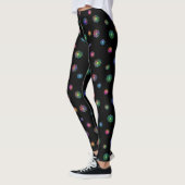 Kies een Posy Aangepaste Achtergrond  Leggings (Links)